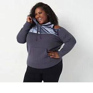 All Worthy Hunter McGrady Mixed Media Velvet Hoodie